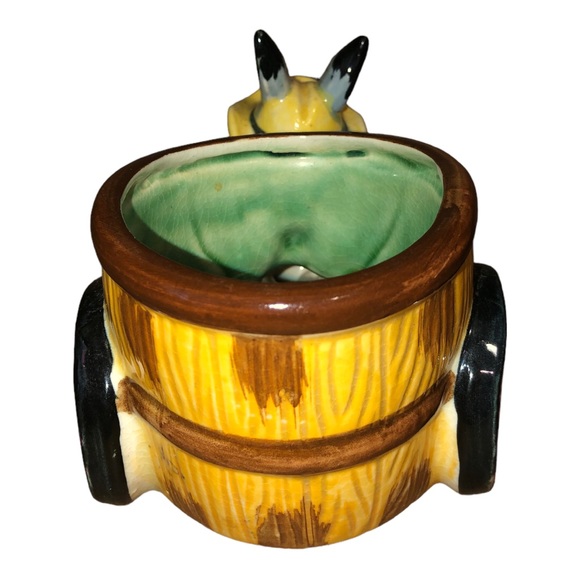 Vintage 1950’s Planter Donkey Pulling Cart Hand Painted Made in Japan - Picture 4 of 11